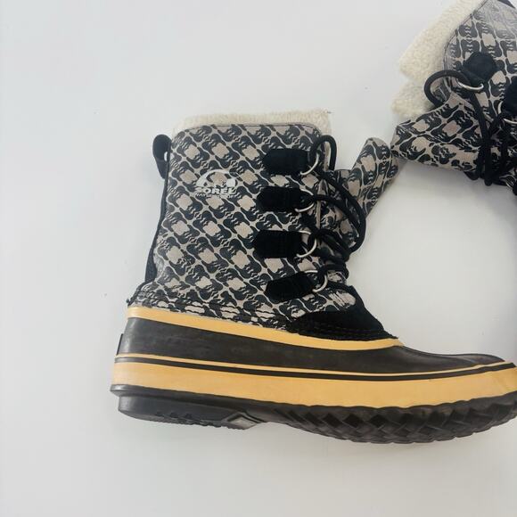Sorel 1964 Pac Graphic Winter Boots Womens Size 10 Black White Waterproof - Picture 2 of 6